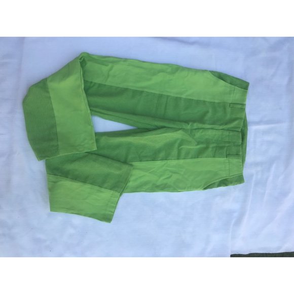 Green Two Tone Color block pants size large - Picture 2 of 6